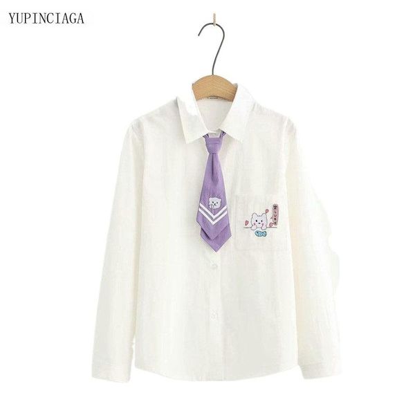 women's blouses & shirts women cotton and turn-down collar long-sleeved white shirt 2021 girl tie bottoming 2116975
women's blouses & shirts women cotton and turn-down collar long-sleeved white shirt 2021 girl tie bottoming 2116975
