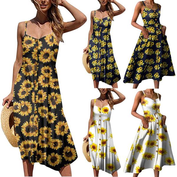casual dresses women dress sunflower printing bohemian button down swing pockets midi evening party beach sundress vestidos plus size, Black;gray
casual dresses women dress sunflower printing bohemian button down swing pockets midi evening party beach sundress vestidos plus size, Black;gray