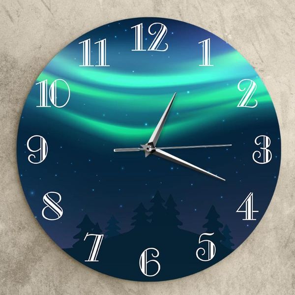 wall clocks natural landscape clock nature aurora borealis artwork green northern light art for living room
wall clocks natural landscape clock nature aurora borealis artwork green northern light art for living room