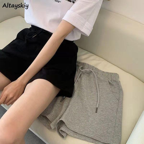 women's shorts women summer fitness solid simple students workout leisure all-match feminino high waist stretchy drawstring cozy bottom, White;black
women's shorts women summer fitness solid simple students workout leisure all-match feminino high waist stretchy drawstring cozy bottom, White;black