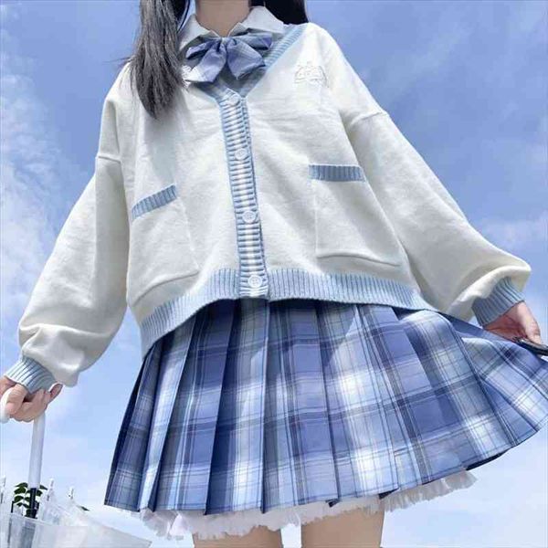 winter japan style jk sweater women uniform plus size harajuku kawaii cardigan vintage casual women long sleeve ins sweater, White;black
winter japan style jk sweater women uniform plus size harajuku kawaii cardigan vintage casual women long sleeve ins sweater, White;black