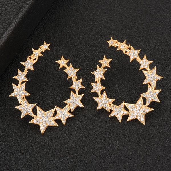 stud godki 45mm elegant stars galaxy curved cubic zircon dubai earrings for women wedding boucle d'oreille 2021, Golden;silver
stud godki 45mm elegant stars galaxy curved cubic zircon dubai earrings for women wedding boucle d'oreille 2021, Golden;silver