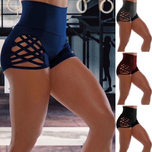 women's shorts yoga sports hollow fitness pants high-waist abdomen cross hip lift, White;black
women's shorts yoga sports hollow fitness pants high-waist abdomen cross hip lift, White;black