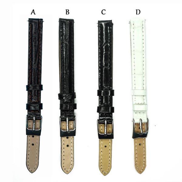 watch bands 10mm italian alligator calfskin genuine leather band black brown white strap small size for women steel buckle long
watch bands 10mm italian alligator calfskin genuine leather band black brown white strap small size for women steel buckle long