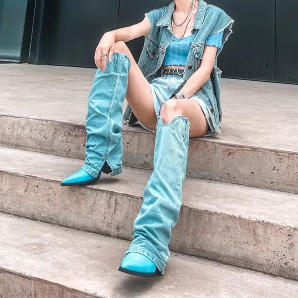 boots deat 2021 autumn and winter fashion casual pointed toe thick heel western cowboy knee high skinny long women sg903, Black
boots deat 2021 autumn and winter fashion casual pointed toe thick heel western cowboy knee high skinny long women sg903, Black