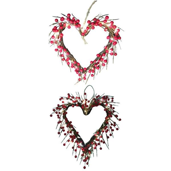 heart-shaped hanging valentine's day decor garland with 20 led lights jungle party berry ornaments wreath red fruit garland
heart-shaped hanging valentine's day decor garland with 20 led lights jungle party berry ornaments wreath red fruit garland