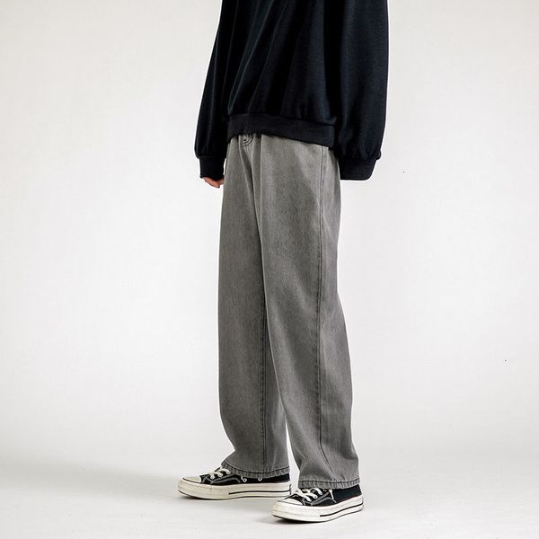 2021 new korean wide-leg men's fashion solid color retro casual jeans men streetwear loose hip-hop straight denim trousers mens x0p9, Blue
2021 new korean wide-leg men's fashion solid color retro casual jeans men streetwear loose hip-hop straight denim trousers mens x0p9, Blue