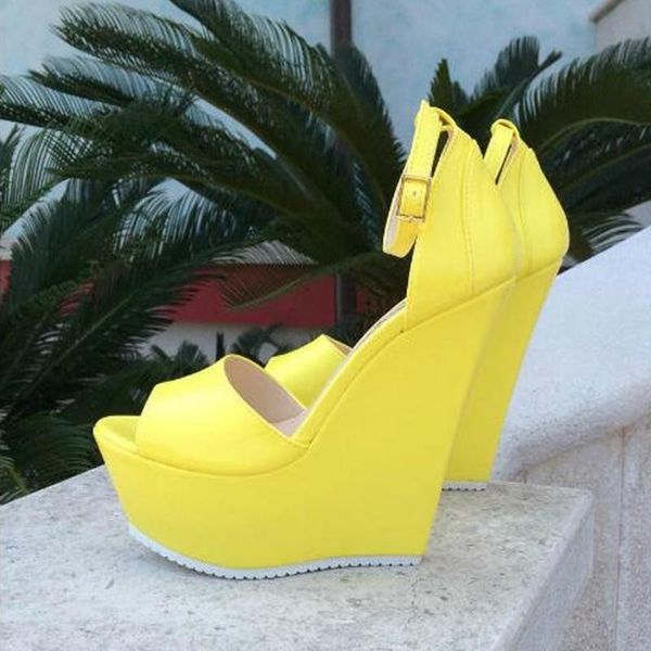 sandals fashion wedge for women 2021 female open toe ankle strap yellow white high platform shoes summer plus size 13, Black
sandals fashion wedge for women 2021 female open toe ankle strap yellow white high platform shoes summer plus size 13, Black