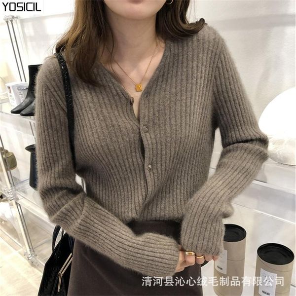 yosicil solid color cardigan sweater women elegant v knitted long sleeve casual cardigans autumn winter pull femme, White
yosicil solid color cardigan sweater women elegant v knitted long sleeve casual cardigans autumn winter pull femme, White
