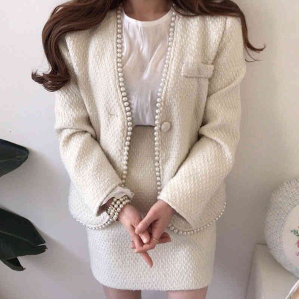 two piece dress onalippa women sets autumn french vintage temperament beaded long-sleeved tweed cardigan jacket high waist bag hip skirt ut7, White
two piece dress onalippa women sets autumn french vintage temperament beaded long-sleeved tweed cardigan jacket high waist bag hip skirt ut7, White