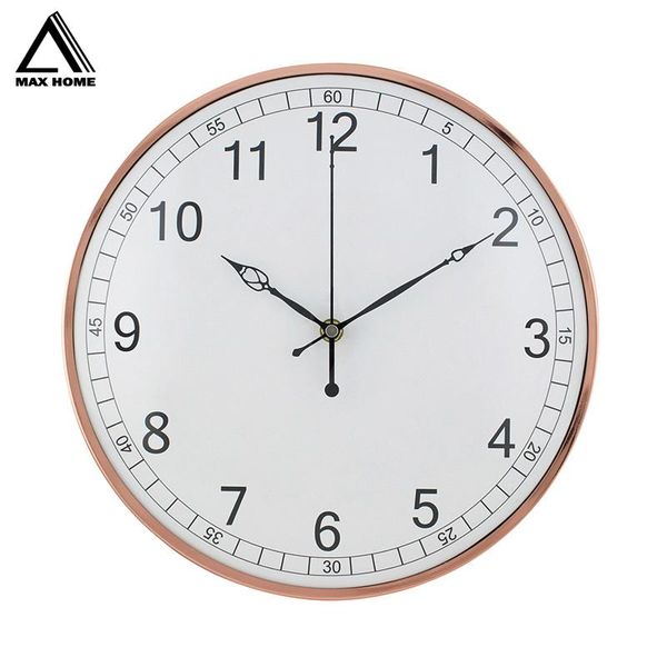 max home nordic wall clock 12 inch silent metal round clock home decoration wall rose gold diameter 30cm
max home nordic wall clock 12 inch silent metal round clock home decoration wall rose gold diameter 30cm