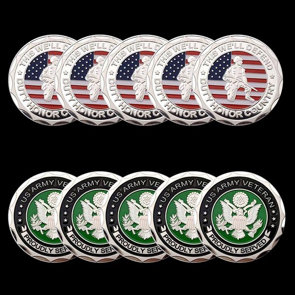 5pcs non magnetic us flag army craft veteran proud served this we'll defend duty honor country day silver plated challenge coin gifts
5pcs non magnetic us flag army craft veteran proud served this we'll defend duty honor country day silver plated challenge coin gifts
