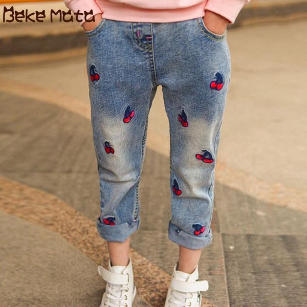 jeans skinny for girls 2021 spring cherry embroidery kids pants toddler girl clothes elastic waist children, Blue
jeans skinny for girls 2021 spring cherry embroidery kids pants toddler girl clothes elastic waist children, Blue