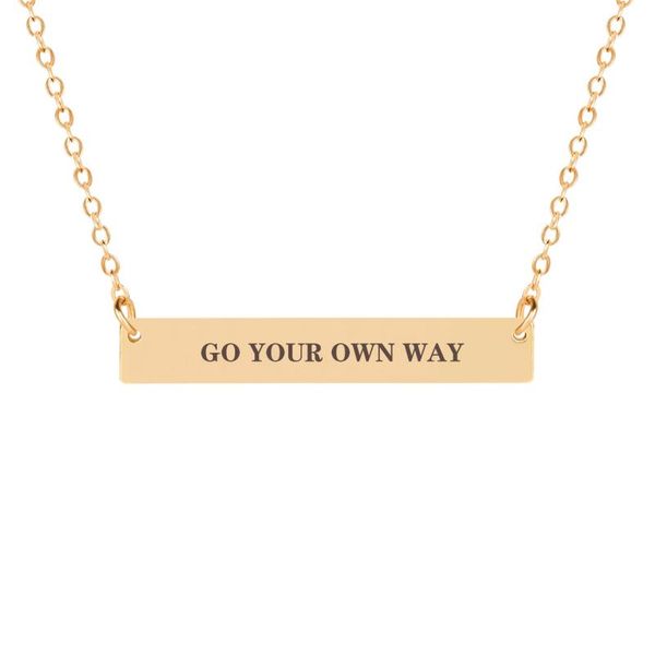 pendant necklaces go your own way fashion letter carved horizontal necklace golden clavicle chain personality charm accessories, Silver
pendant necklaces go your own way fashion letter carved horizontal necklace golden clavicle chain personality charm accessories, Silver