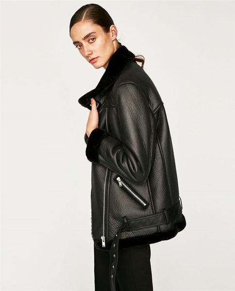 women's leather & faux female pu jacket autumn winter women clothes 2021 korean fur coat chaqueta mujer zt4582, Black
women's leather & faux female pu jacket autumn winter women clothes 2021 korean fur coat chaqueta mujer zt4582, Black