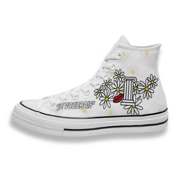 custom printed white daisy art sneakers high mens womens running shoes skateboard diy trainers canvas casual shoe, Black
custom printed white daisy art sneakers high mens womens running shoes skateboard diy trainers canvas casual shoe, Black