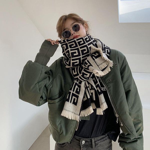 scarves imitation cashmere scarf female korean version contrast color autumn and winter warm couple british fashion long shawl, Blue;gray
scarves imitation cashmere scarf female korean version contrast color autumn and winter warm couple british fashion long shawl, Blue;gray