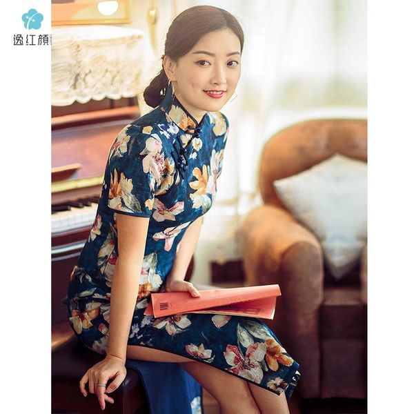 ethnic clothing from young beauty "cheongsam summer with long short-sleeved cotton fiber improved cheongsam dress is elegant, Red
ethnic clothing from young beauty "cheongsam summer with long short-sleeved cotton fiber improved cheongsam dress is elegant, Red