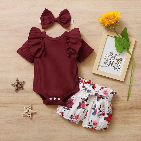 clothing sets 3pcs set baby girls born summer clothes ruffle romper floral shorts bow headband toddler outfit, White
clothing sets 3pcs set baby girls born summer clothes ruffle romper floral shorts bow headband toddler outfit, White