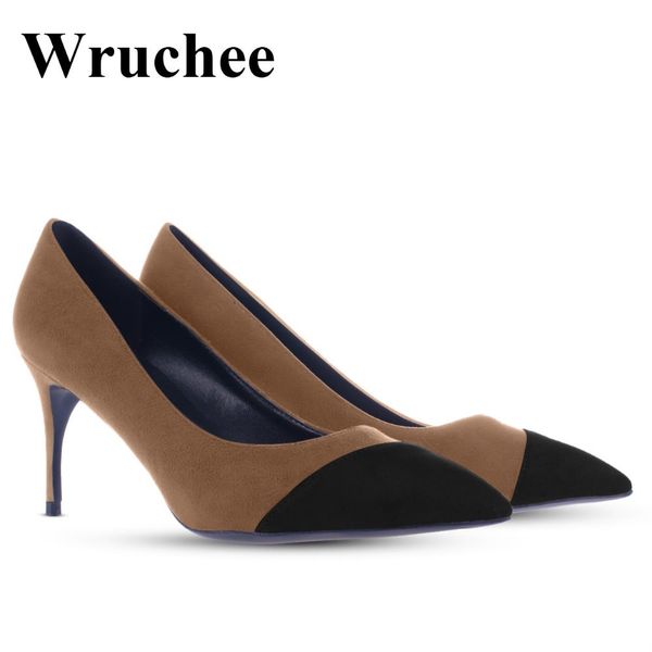 wruchee dress shoes high heels shoes woman working shoes 8cm 10cm 12cm patchwork suede black big size 42 210225
wruchee dress shoes high heels shoes woman working shoes 8cm 10cm 12cm patchwork suede black big size 42 210225