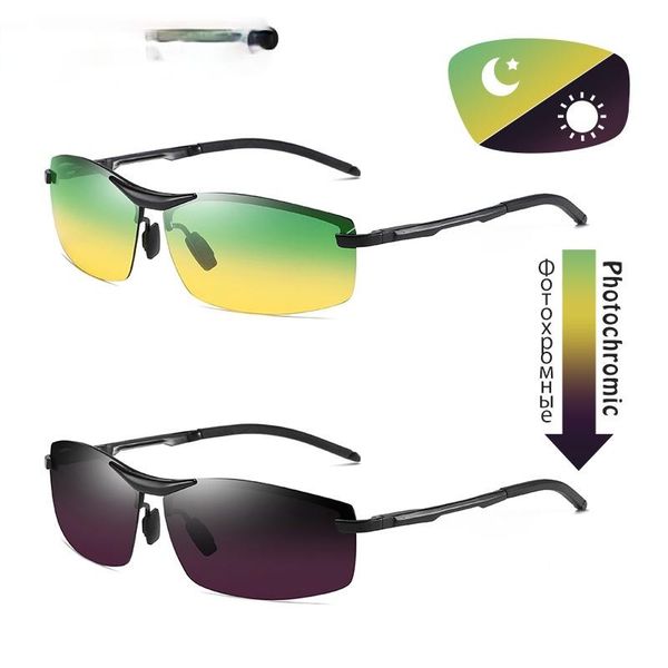 sunglasses 2021 design day&night pochromic polarized men driving glasses chameleon eyewear uv400 gafas de sol hombre, White;black
sunglasses 2021 design day&night pochromic polarized men driving glasses chameleon eyewear uv400 gafas de sol hombre, White;black