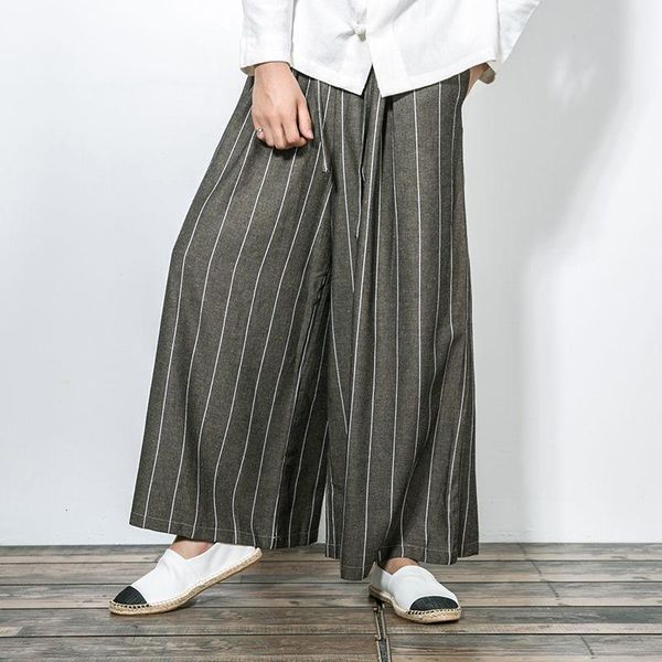 men's pants mrgb 2021 chinese style cotton linen men casual striped loose wide leg male trousers fashion big size elastic waist, Black
men's pants mrgb 2021 chinese style cotton linen men casual striped loose wide leg male trousers fashion big size elastic waist, Black