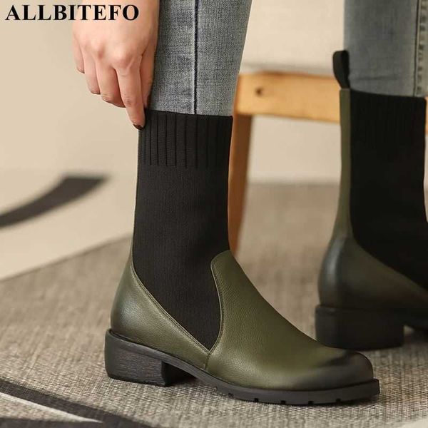 allbitefo knitted wool + genuine leather women boots autumn winter fashion leisure cow leather women ankle boots motocycle boots 210611, Black
allbitefo knitted wool + genuine leather women boots autumn winter fashion leisure cow leather women ankle boots motocycle boots 210611, Black