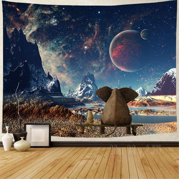 tapestries galaxy space elephant and dog outer tapestry bedroom living room dormitory home decoration
tapestries galaxy space elephant and dog outer tapestry bedroom living room dormitory home decoration