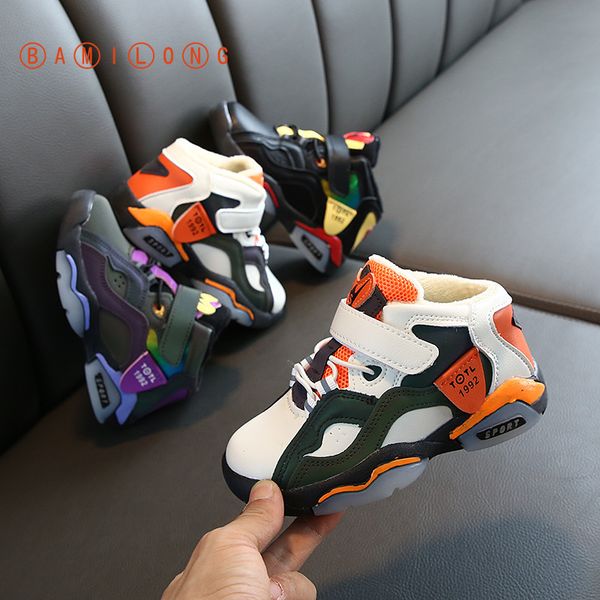 bamilong kids sneakers new autumn winter korean children's fashion high basketball shoes boys plush sports shoes 210303, Black
bamilong kids sneakers new autumn winter korean children's fashion high basketball shoes boys plush sports shoes 210303, Black