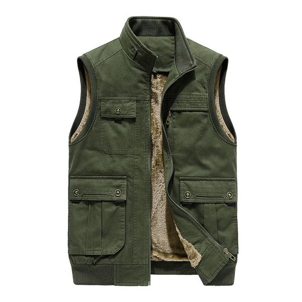 men's vests autumn winter plus velvet cotton casual cargo vest men big size multi-pocket sleeveless jackets coats male leisure clothes, Black;white
men's vests autumn winter plus velvet cotton casual cargo vest men big size multi-pocket sleeveless jackets coats male leisure clothes, Black;white