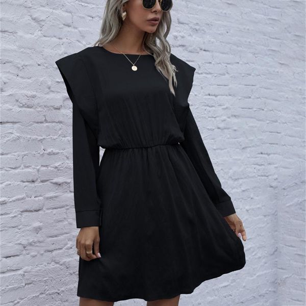 elegant women new spring dress fashion ruffle solid ladies a line dresses fall casual cotton linen long sleeve ladies clothes, Black;gray
elegant women new spring dress fashion ruffle solid ladies a line dresses fall casual cotton linen long sleeve ladies clothes, Black;gray