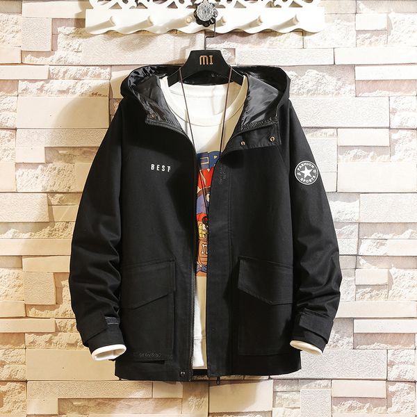 2021 new bomber men's streetwear windbreaker black green grey korean casual autumn spring baseball jackets 5ziq, Black;brown
2021 new bomber men's streetwear windbreaker black green grey korean casual autumn spring baseball jackets 5ziq, Black;brown