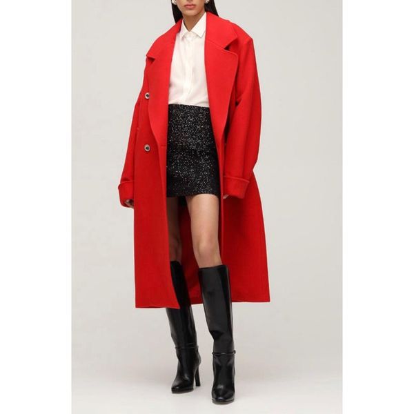 women's wool & blends winter autumn 10.18 2021 women notched collar diamonds crystal button elegant temperament red long coat, Black
women's wool & blends winter autumn 10.18 2021 women notched collar diamonds crystal button elegant temperament red long coat, Black