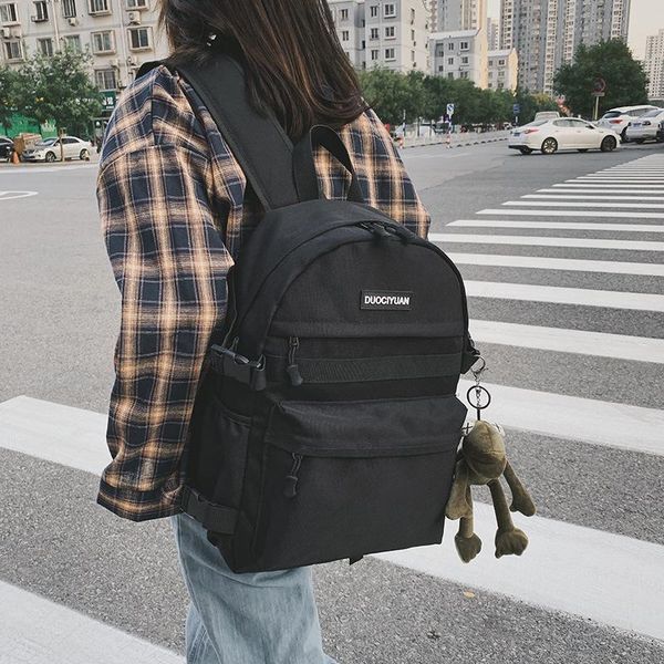 backpack simple solid color and large capacity travel college style all-match schoolbag for boys girls
backpack simple solid color and large capacity travel college style all-match schoolbag for boys girls