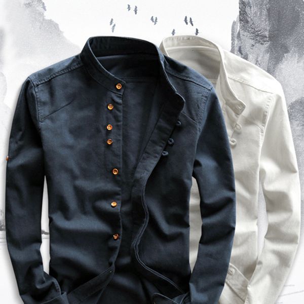 men's linen thin long sleeve, mandarin high-quality shirts, summer shirt plus size 6xl. 9nop, White
men's linen thin long sleeve, mandarin high-quality shirts, summer shirt plus size 6xl. 9nop, White