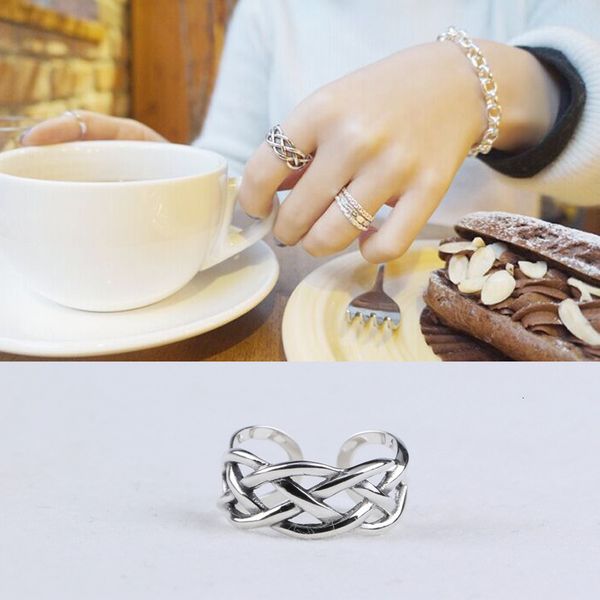 tyj013 south us fashion woven mahua s925 sterling silver old line ring accessories women's model
tyj013 south us fashion woven mahua s925 sterling silver old line ring accessories women's model