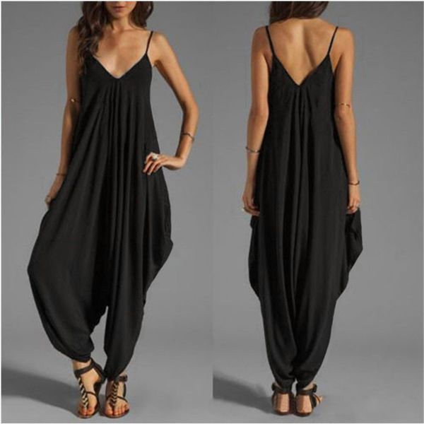 women jumpsuits rompers v neck camisole thin loose strap strappy baggy jumpsuit playsuit backless playsuit trousers overalls, Black
women jumpsuits rompers v neck camisole thin loose strap strappy baggy jumpsuit playsuit backless playsuit trousers overalls, Black
