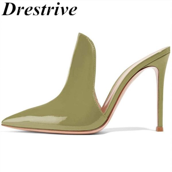dress shoes drestrive women pumps patent leather thin heels pointed toe mules summer female high heel patry fashion big size shallow, Black
dress shoes drestrive women pumps patent leather thin heels pointed toe mules summer female high heel patry fashion big size shallow, Black