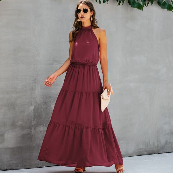 2021 new summer maxi women elegant solid halter lace up sleeveless backless beach swing dresses casual ruffle loose long dress 9coh, Black;gray
2021 new summer maxi women elegant solid halter lace up sleeveless backless beach swing dresses casual ruffle loose long dress 9coh, Black;gray