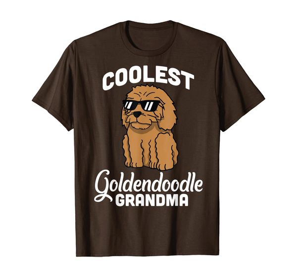 coolest goldendoodle grandma funny dog gift t-shirt, White;black 
coolest goldendoodle grandma funny dog gift t-shirt, White;black