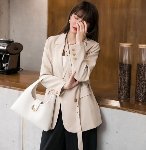 women's suits & blazers fried street small suit coat female spring and autumn design sense of personality strap loose blue tide, White;black
women's suits & blazers fried street small suit coat female spring and autumn design sense of personality strap loose blue tide, White;black