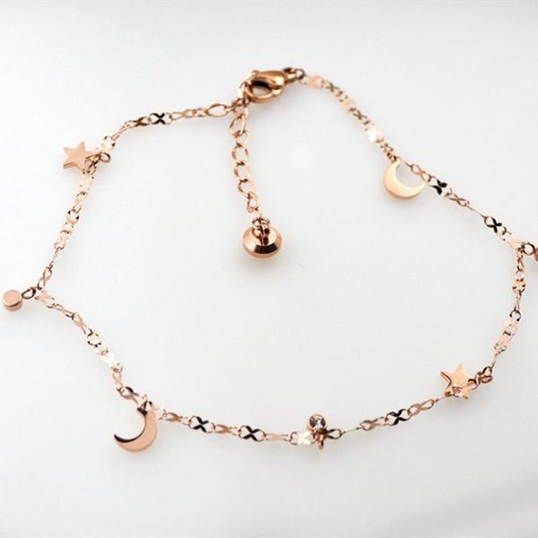 anklets pink gold color stainless steel star moon charms ankle bracelet for women foot jewelry, fashion summer crystal bracelets, Red;blue
anklets pink gold color stainless steel star moon charms ankle bracelet for women foot jewelry, fashion summer crystal bracelets, Red;blue