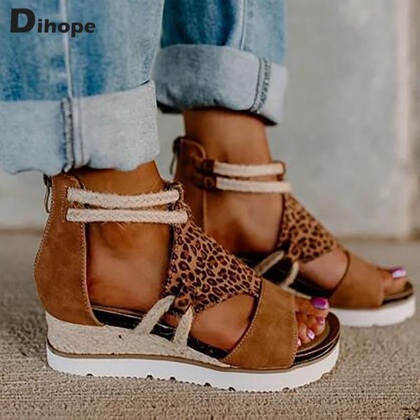 sandals dihope leopard women wedge heels soft bottom platform summer shoes back zipper chaussure femme, Black
sandals dihope leopard women wedge heels soft bottom platform summer shoes back zipper chaussure femme, Black