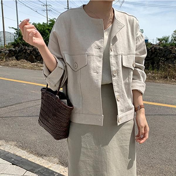 2021 women's jacket casual pockets fashionable cargo outerwear cotton and linen summer autumn short, Black;brown
2021 women's jacket casual pockets fashionable cargo outerwear cotton and linen summer autumn short, Black;brown