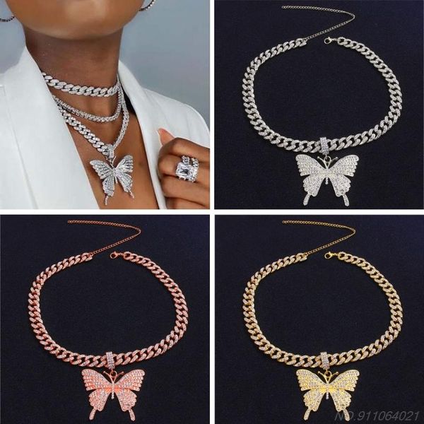 pendant necklaces sparking fully crystal pave butterfly cuban chain cubic charm tennis necklace fashion jewelry d21 20 drop, Silver
pendant necklaces sparking fully crystal pave butterfly cuban chain cubic charm tennis necklace fashion jewelry d21 20 drop, Silver