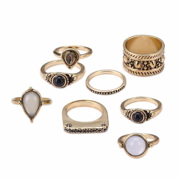 wedding rings lureme antique gold bohemia vintage punk boho for women knuckle joint ring set 8pcs/set (rg001955), Slivery;golden
wedding rings lureme antique gold bohemia vintage punk boho for women knuckle joint ring set 8pcs/set (rg001955), Slivery;golden