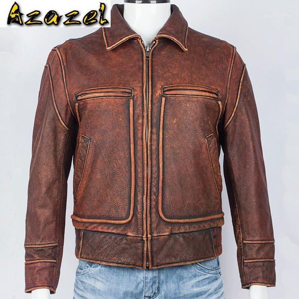 men's leather & faux mens real cow jacket coats xxxxl autos biker jackets male genuine vintage, Black
men's leather & faux mens real cow jacket coats xxxxl autos biker jackets male genuine vintage, Black