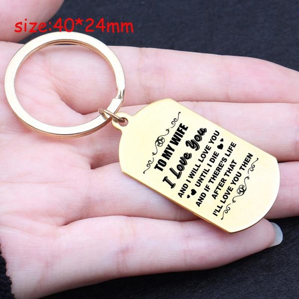 keychains keychain engraved to my wife i love you and will until die if there's life after that i'll then, Silver 
keychains keychain engraved to my wife i love you and will until die if there's life after that i'll then, Silver