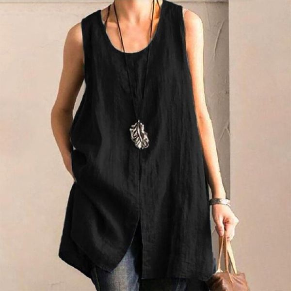 women's blouses & shirts cotton linen sleeveless shirt for women o-neck front split blouse summer harajuku female t-shirts woman clothi, White
women's blouses & shirts cotton linen sleeveless shirt for women o-neck front split blouse summer harajuku female t-shirts woman clothi, White