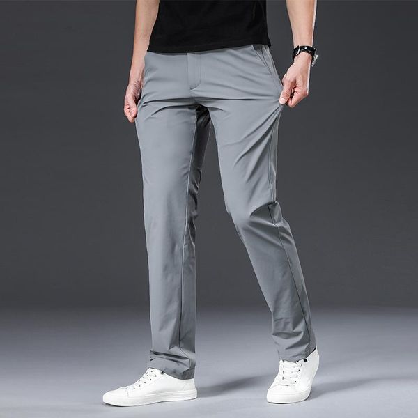 men's pants classic men trousers spring summer midweight solid color straight male full length casual, Black
men's pants classic men trousers spring summer midweight solid color straight male full length casual, Black